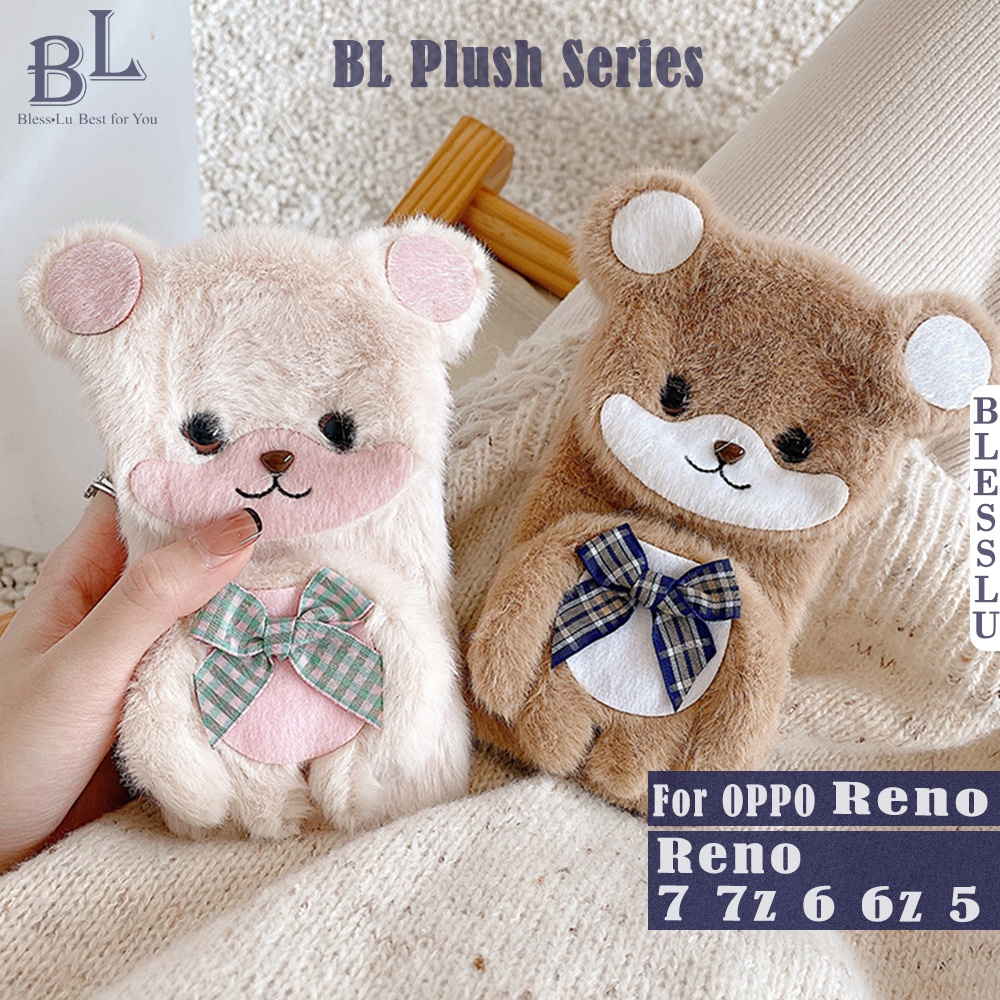 Ốp Điện Thoại Mềm Đính Nơ 3D Xinh Xắn Cho OPPO Reno 7 6 4G 6z 4F 5F 2F 5 4G 5G