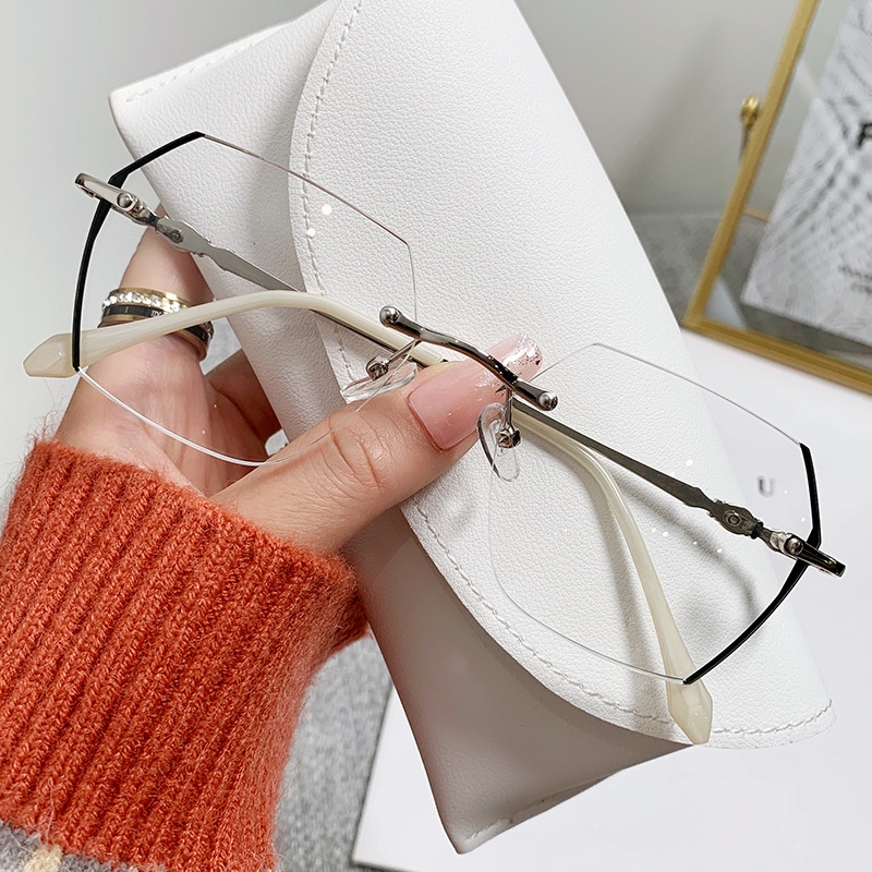 Mắt Kính Không Gọng Chống Ánh Sáng Xanh (0 ~ - 400) Mới Cho Nam Và Nữ