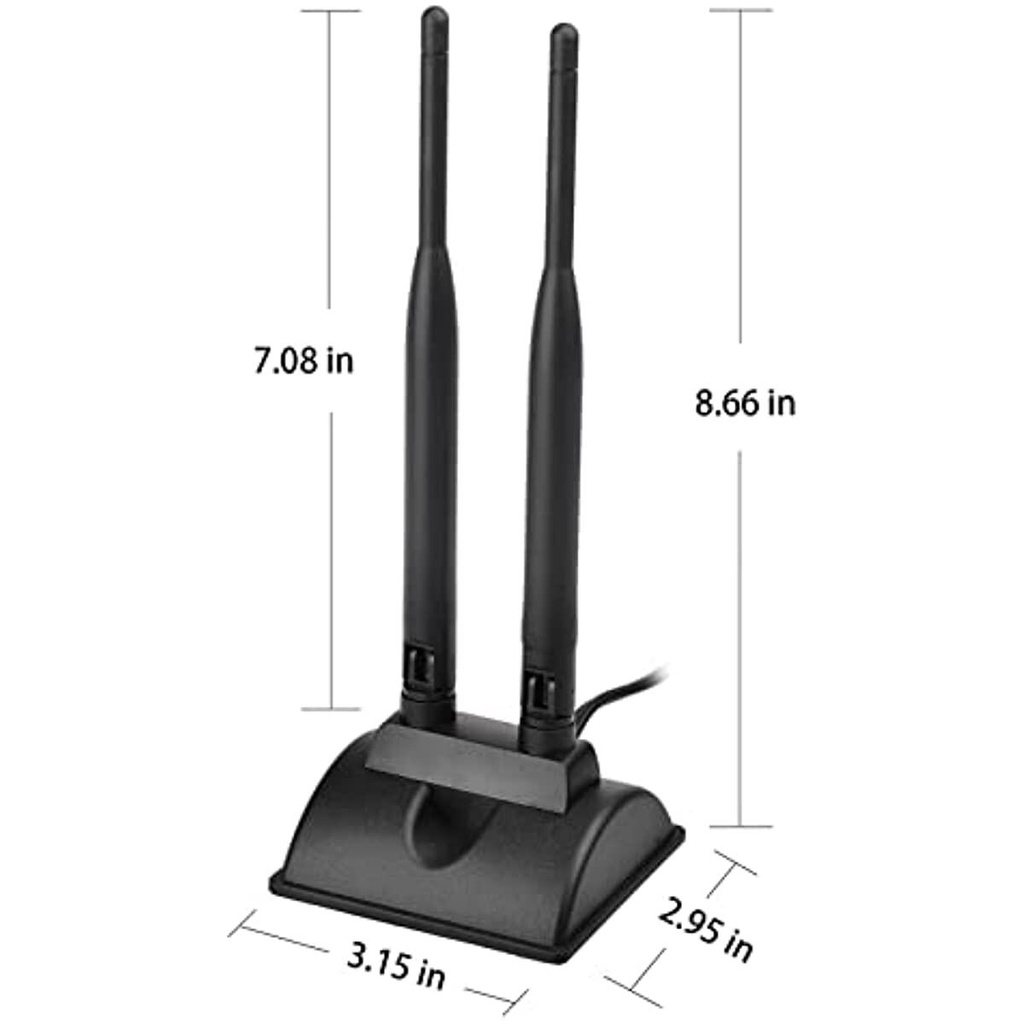 Ăng Ten WiFi Hai Băng Tần Nam Châm 2.4GHz 5GHz Cho PCI-E WiFi Thẻ USB