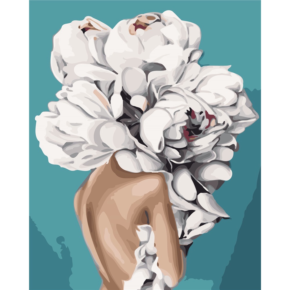 Tranh Sơn Dầu Tổng Hợp 40x50cm Hình Nữ Hoàng Và Hoa 23928