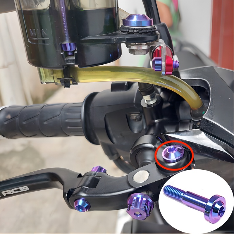 Bu Lông Phanh Hợp Kim Titan M6X30mm M6X40MM BREMBO RCB KTC Gr5