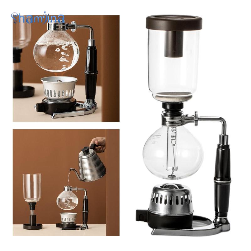 Shamjina Bình cà phê siphon bằng thủy tinh dùng cho quán bar chuyên dụng