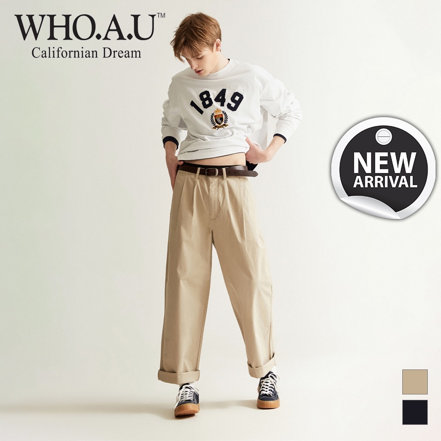 Quần pintuck WHO.A.U WHTCD2412M Pintuck Wide Chino Pants