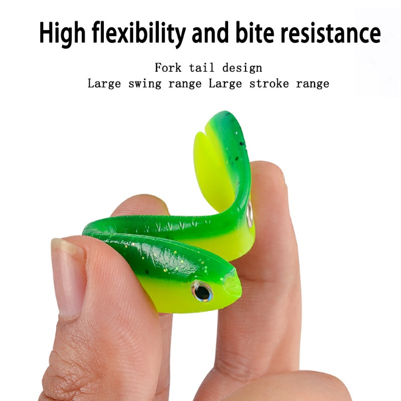 1 Mồi Câu Cá Nhân Tạo Bằng Silicon Mềm Kích Thước 10cm