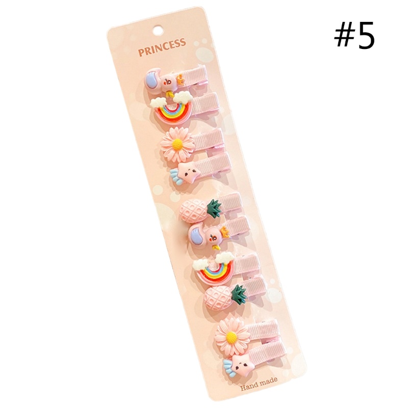 ✿ Set 10 Kẹp Tóc Vải Phong Cách Hàn Quốc Ngọt Ngào Cho Bé Gái