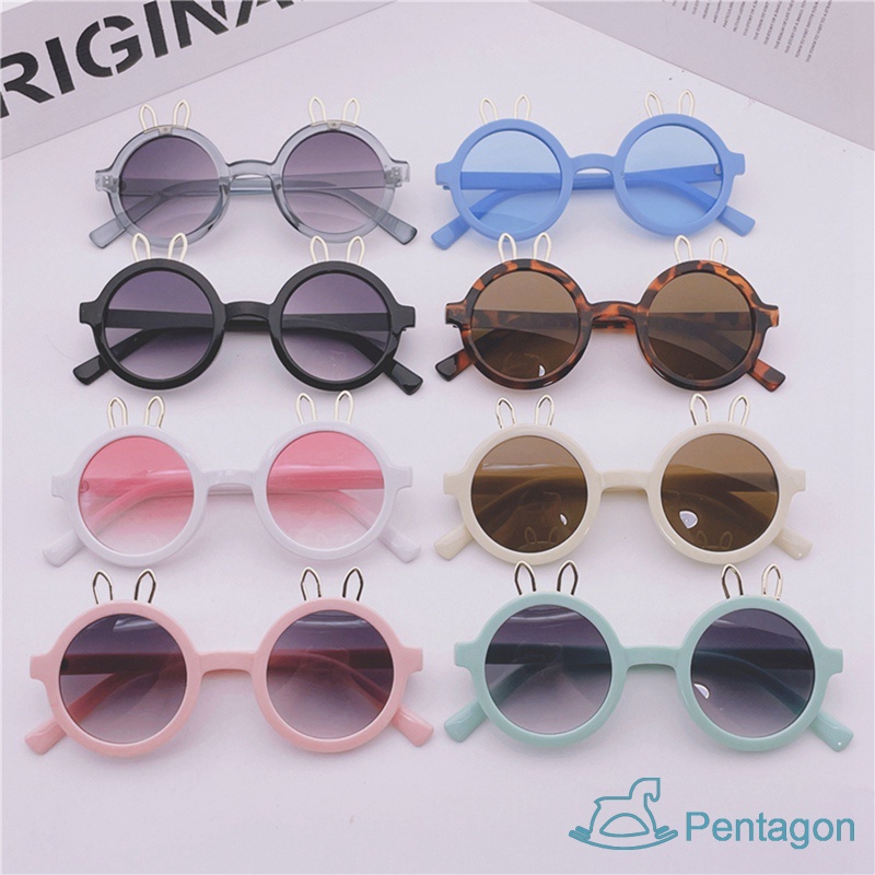 Kính Mát Gọng Tròn Chống Tia UV Phong Cách Retro Thời Trang Cho Bé
