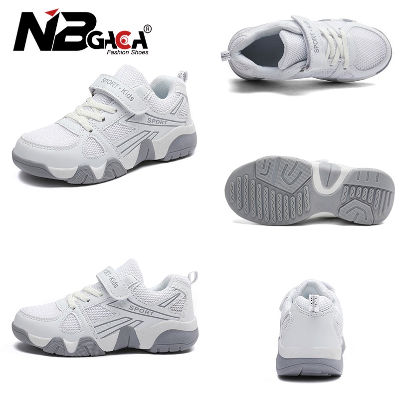 Giày Sneaker Phối Lưới Thoáng Khí Chống Trượt 5 Màu Tùy Chọn Có Size 28-40 Thời Trang Cho Bé Trai Và Gái