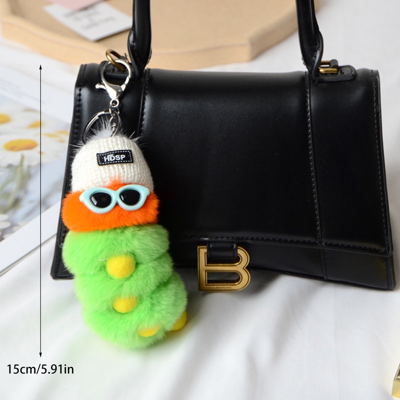 Ygt Móc Khóa Hình Sâu Bướm Lông Xù Đáng Yêu Dành Cho Trang Trí