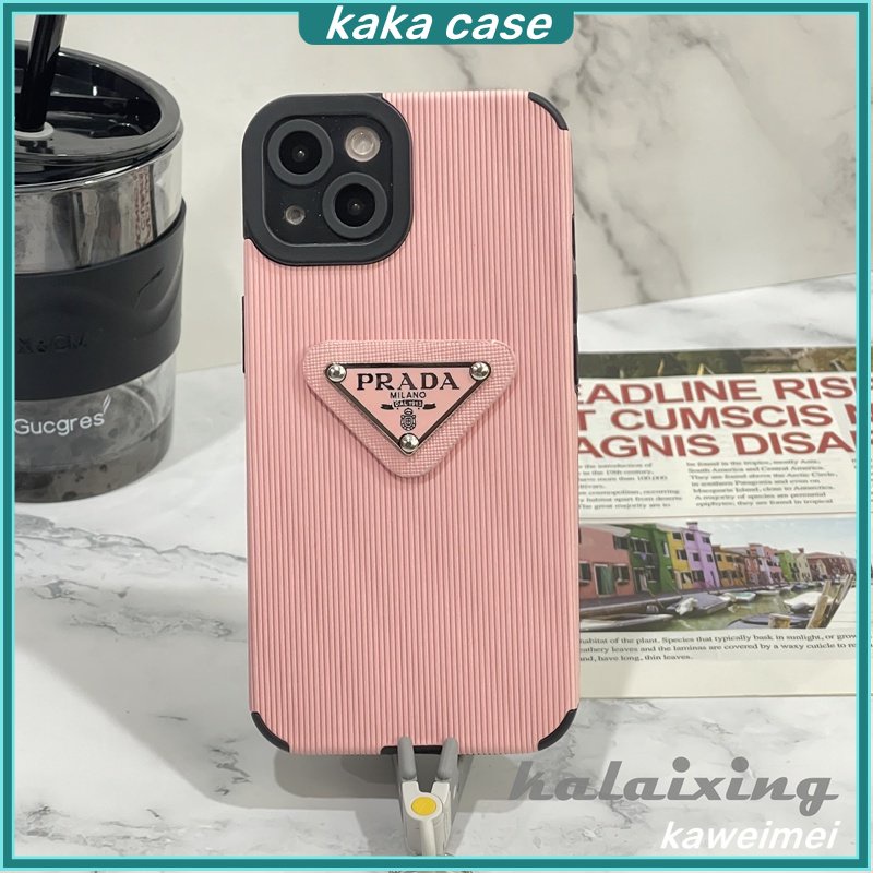 Ốp Điện Thoại Da Mềm Dáng Vuông In Logo PRADA Cho iPhone 14 Pro Max 13 / 12 Pro Max iP11 X XR Xs Max 7 / 8 Plus