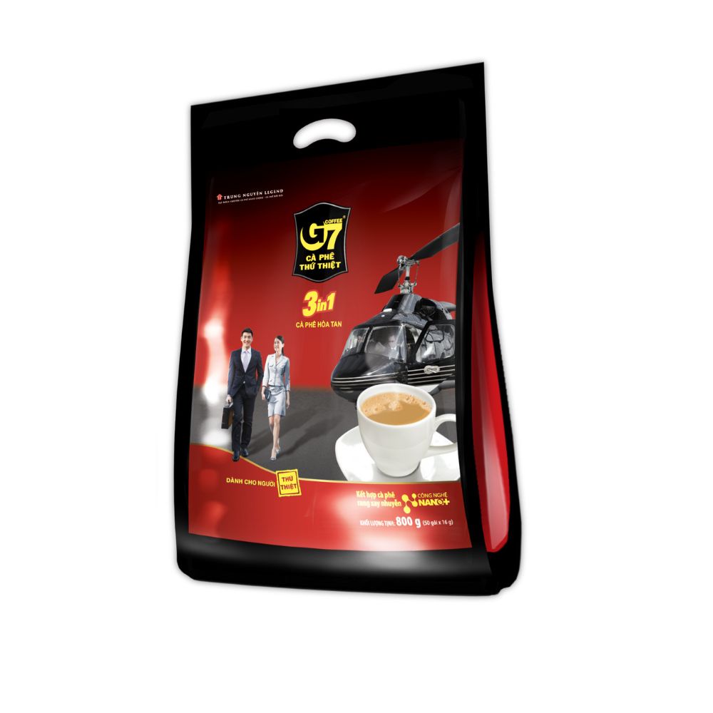 Cà phê hòa tan G7 3in1 - Trung Nguyên Legend - Bịch 50 sachets x 16gr