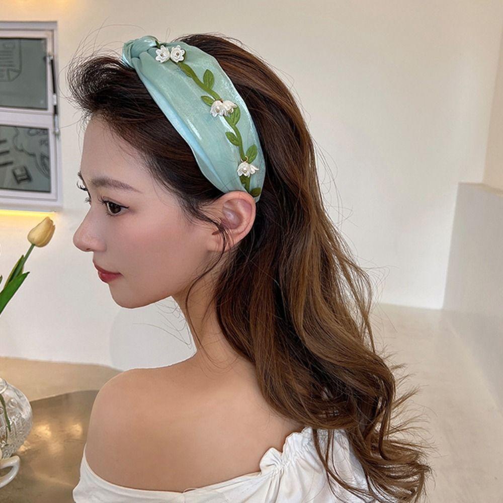 Băng Đô Cài Tóc Rửa Mặt Họa Tiết Hoa Đơn Giản Phong Cách Retro Cá Tính Dành Cho Nữ