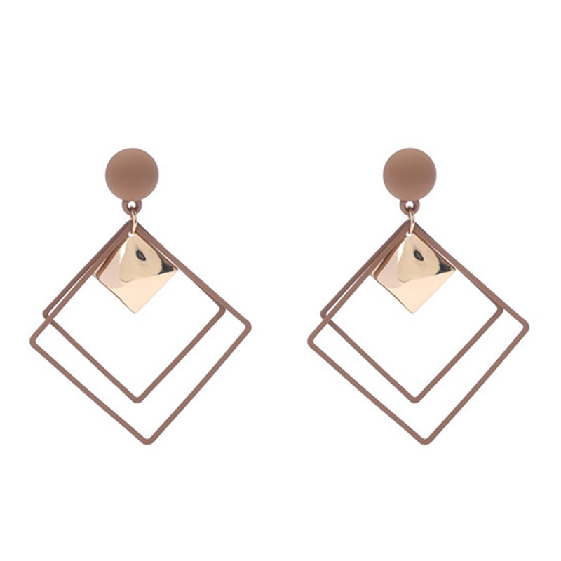 Đôi Khuyên Tai Dài Bản Vuông Phong Cách Âu Mỹ Thời Trang Cho Nữ