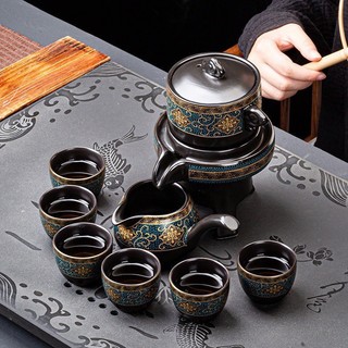 Bộ ấm chén pha trà cối xay cao cấp kèm hộp quà tặng