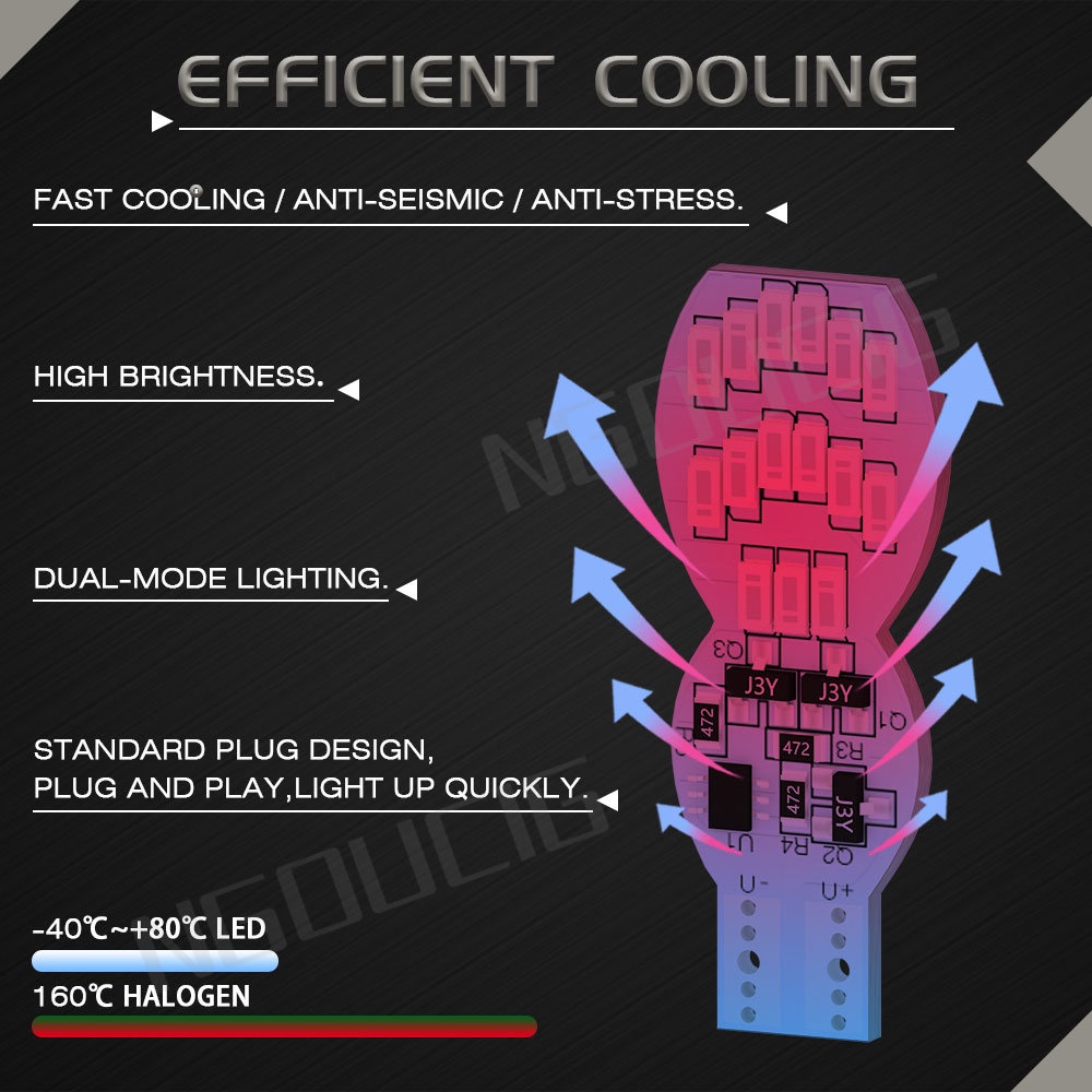 Bóng Đèn LED T10 W5W WY5W 3014 501 194 Chuyên Dụng Dành Cho Xe Mô Tô