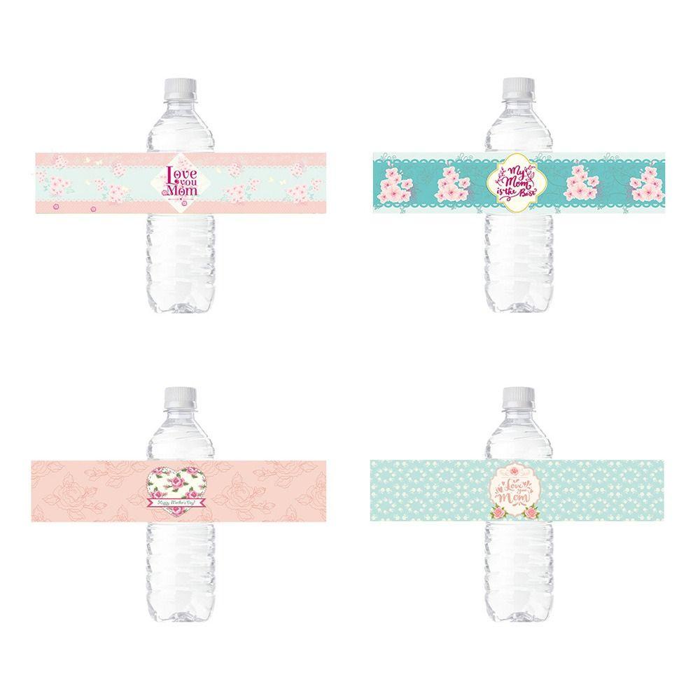 CONOPERY Bộ 24 Miếng Dán Trang Trí Bình Sữa Sinh Nhật Chống Thấm Nước Happy Mother 'S Day