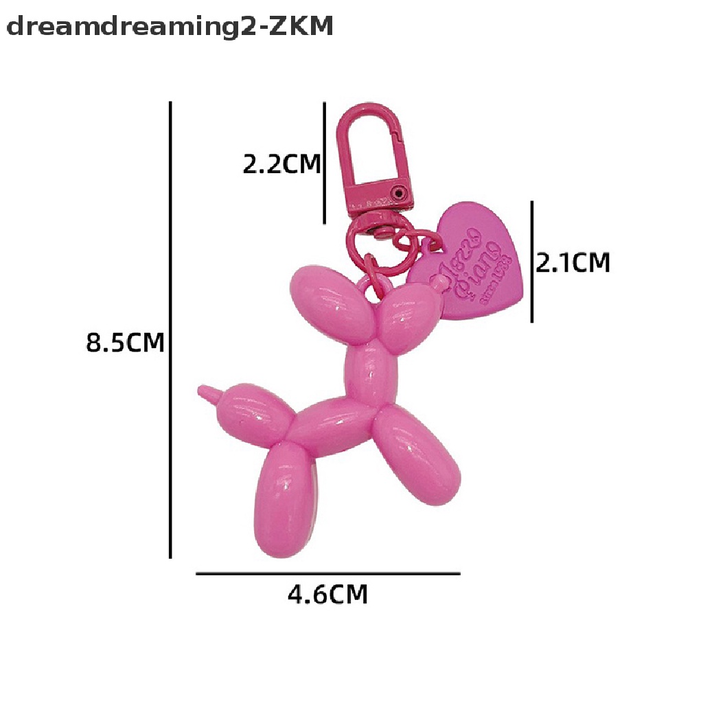 [Dreaming] Móc Chìa Khóa Xe Hơi / Túi Xách Hình Chú Chó Bóng Bay Thạch Punk Thời Trang Dành Cho Bạn Nữ [zkm]