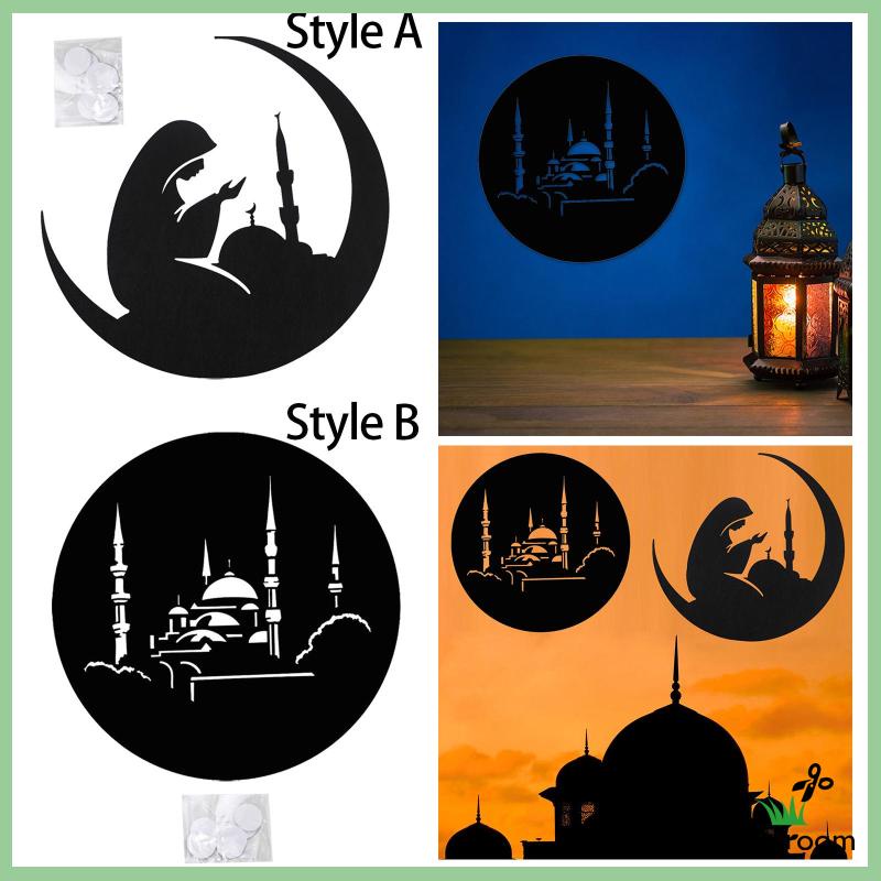 Miếng Dán Tường Trang Trí Họa Tiết Ramadan Tháo Rời Được