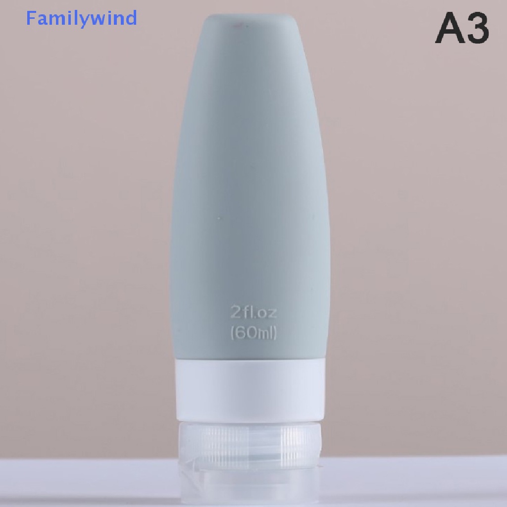 1 Chai Silicone Rỗng 60 / 90ML Có Nút Nhấn Tiện Dụng Mang Theo Du Lịch