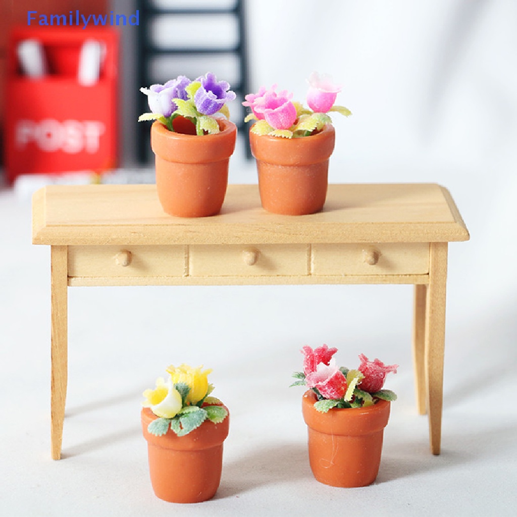 Set 4 Đồ trang trí Vườn Cây Mini Tỉ Lệ 1: 12 Dùng Để Trang Trí Nhà Búp Bê