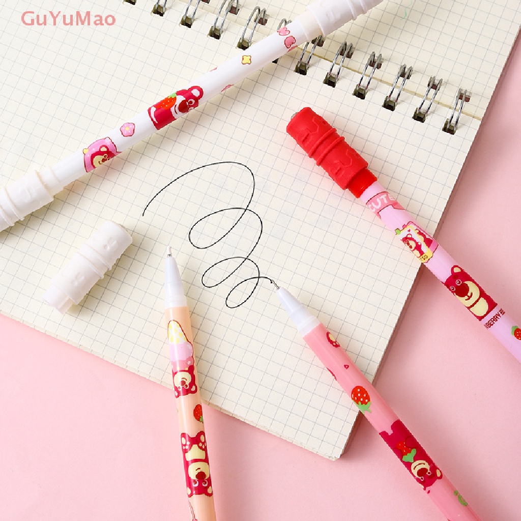 [cxGUYU] Bút Mực Gel Dạng Nhấn Hoạt Hình Dễ Thương Bằng Sợi Carbon Dành Cho Học Sinh / Văn Phòng PRTA