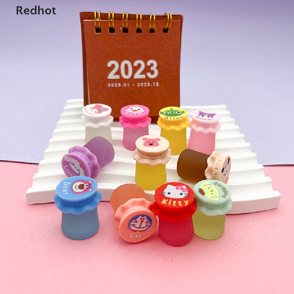 < Redhot > Bộ 2 Đồ trang trí Búp Bê Resin Mini Dạ Quang Trang Trí Bảng Điều Khiển Xe Hơi