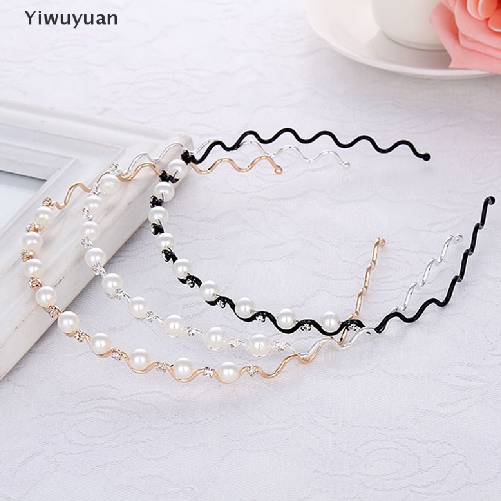 < Yiwuyuan > Băng Đô Kim Loại Màu Vàng Đồng Đính Đá Cho Cô Dâu Ngày Cưới