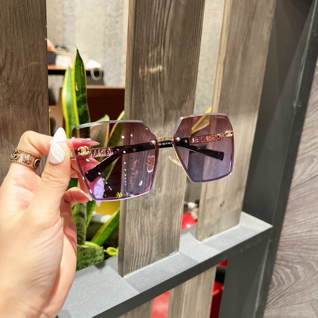 Kính mát thời trang nữ không viền kính ốc pha lê CN 205082 mẫu mới 2023- chống Uv400 màu sang chảnh
