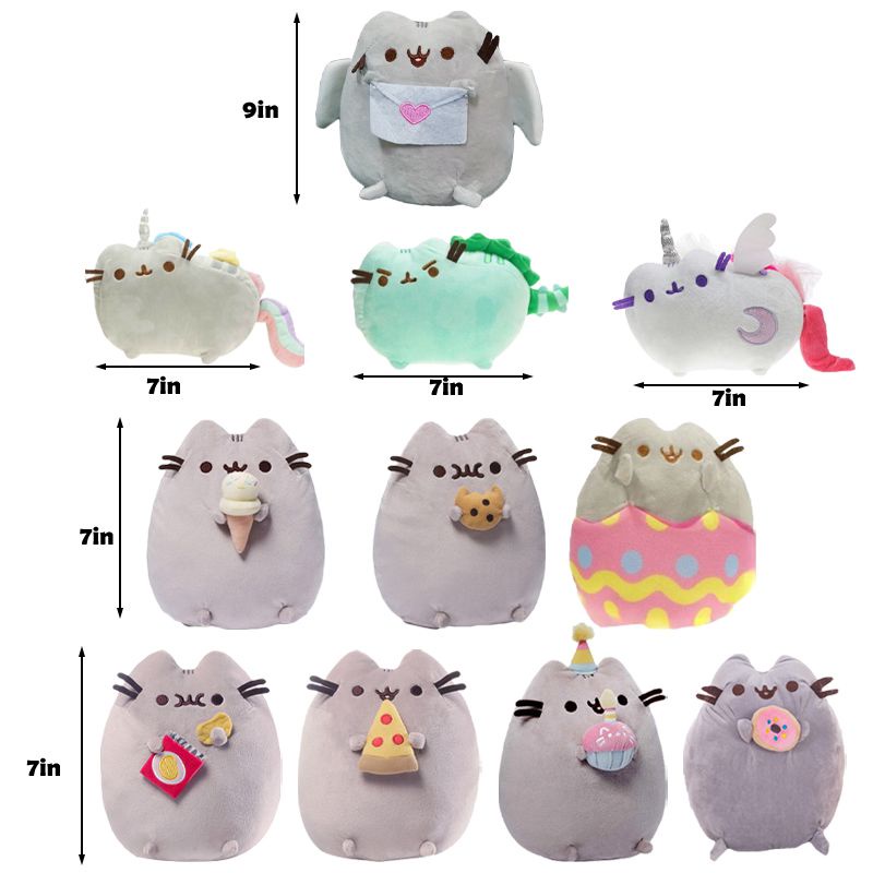 Gối Nhồi Bông Hình Bánh Donut / Mèo Hoạt Hình Dễ Thương Cho Bé