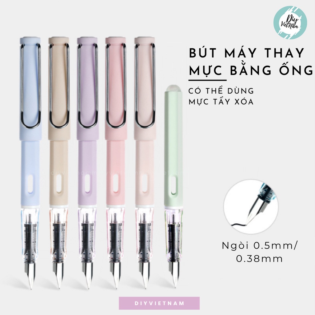 Bút máy xóa được thay bằng mực ống tiện dụng nhiều màu | Lion House