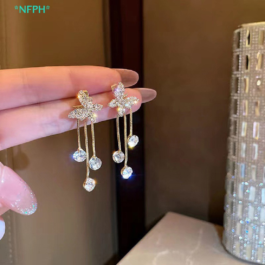 Bông Tai Hình Nơ Đính Ngọc Trai Giả Lấp Lánh Phong Cách Hàn Quốc Dành Cho Nữ Mới