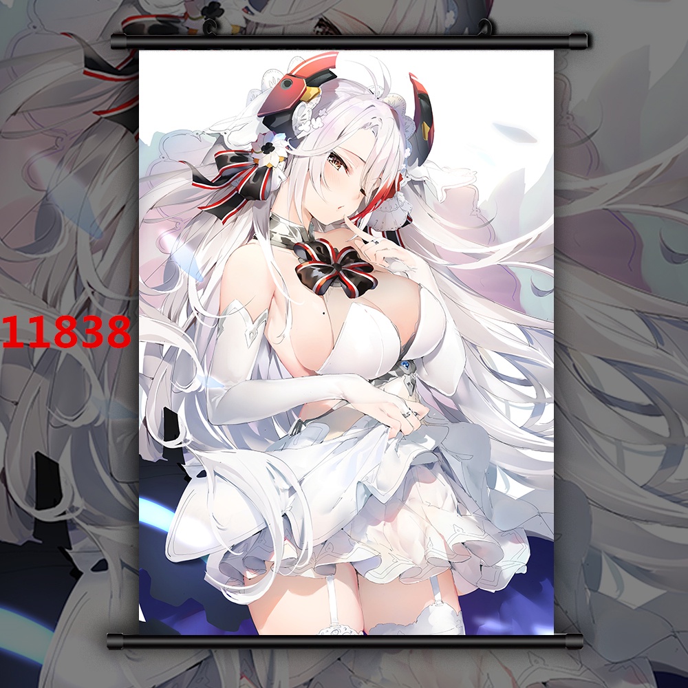 Tranh Sơn Dầu Vẽ Tay DIY Hình Cô Dâu Đám Cưới Anime Azur Lane Prinz Eugen Nhật Bản
