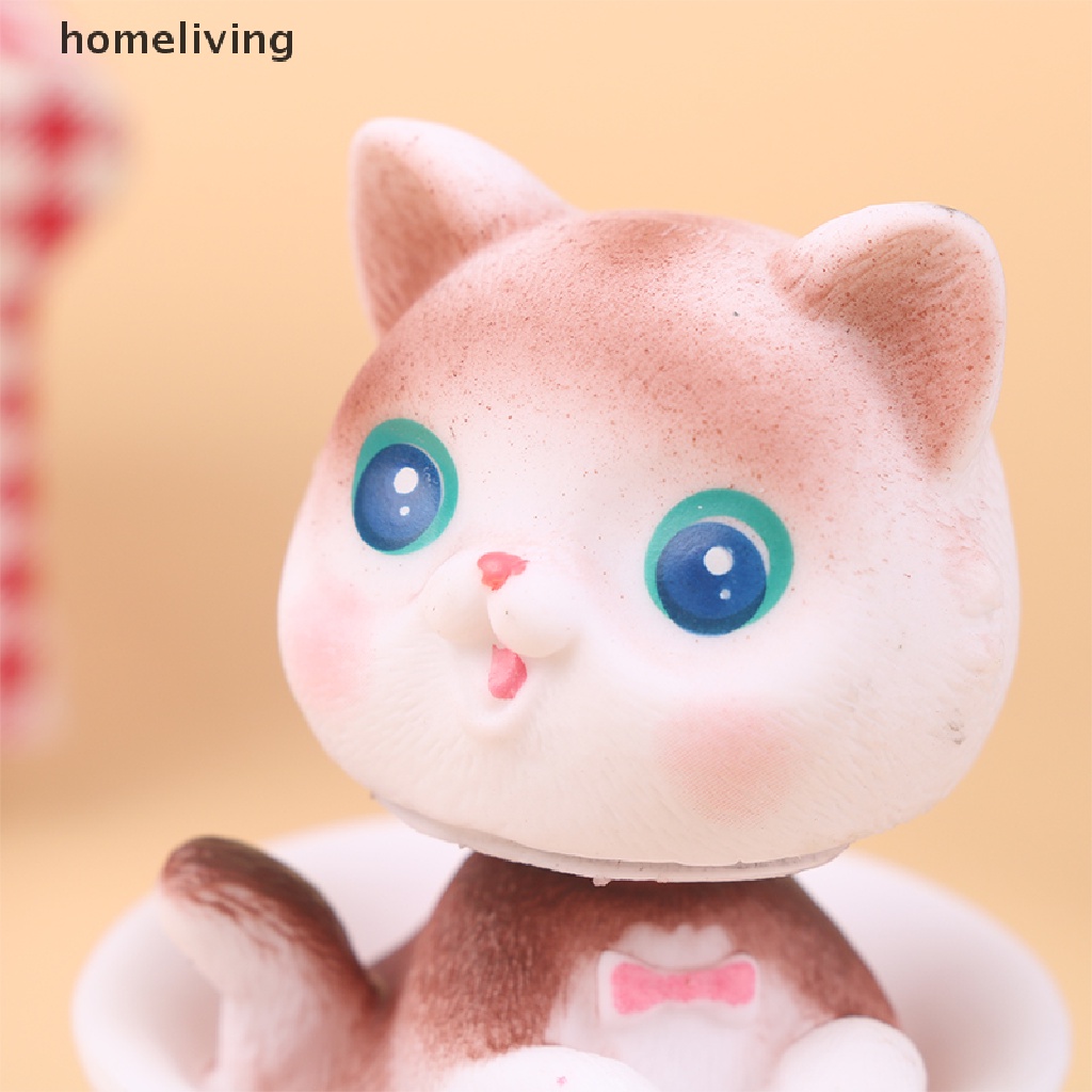Mô Hình Đồ Chơi Chú Mèo Lắc Đầu Dễ Thương Trang Trí Cốc Trà