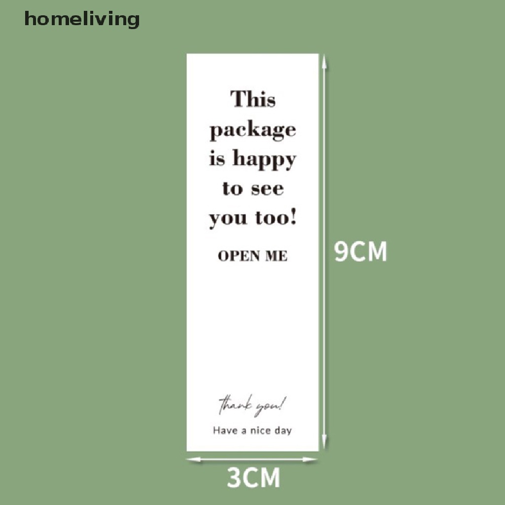 Cuộn 100 Miếng Dán Trang Trí Hộp Quà In Chữ Thank You Xinh Xắn