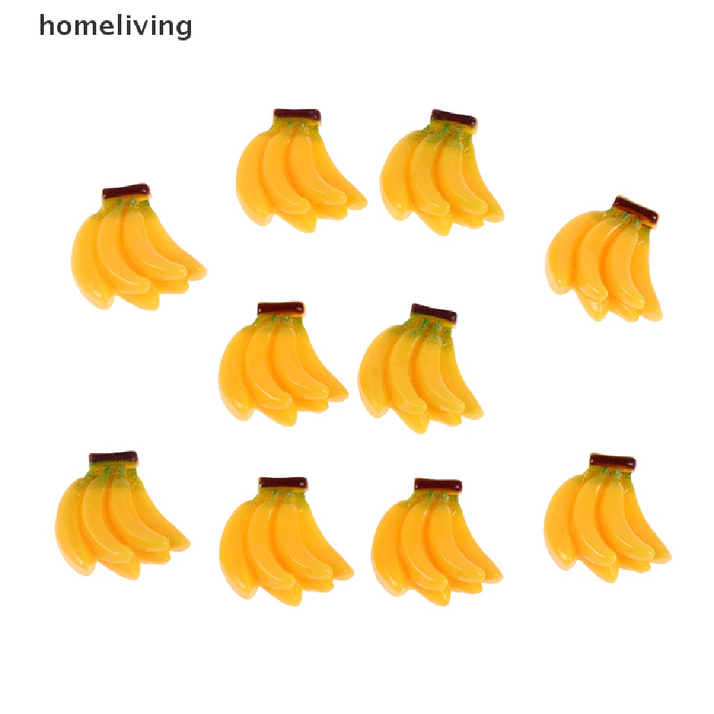Set 10 Quả Chuối Giả Trang Trí Nhà Búp Bê Tỉ Lệ 1: 12