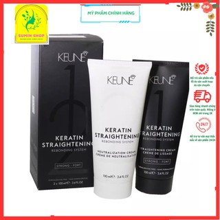 Kem duỗi tóc cao cấp KEUNE Keratin Straightening Rebonding System 100mlx2