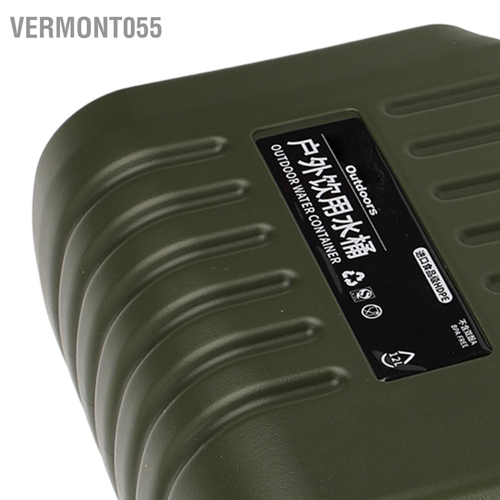 Vermont055 Di Động Bình Đựng Nước Ngoài Trời Lưu Trữ Tàu Sân Bay PE Xô Cho Cắm Trại Dã Ngoại BBQ Dung Tích Cao 12L Xanh