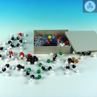 444PCS Molecular Model Kit Set (196 Atoms Model+244 Link Keys+ 3 Orbitals +1 T ool) Portable for Student/ Teaching/ Lab