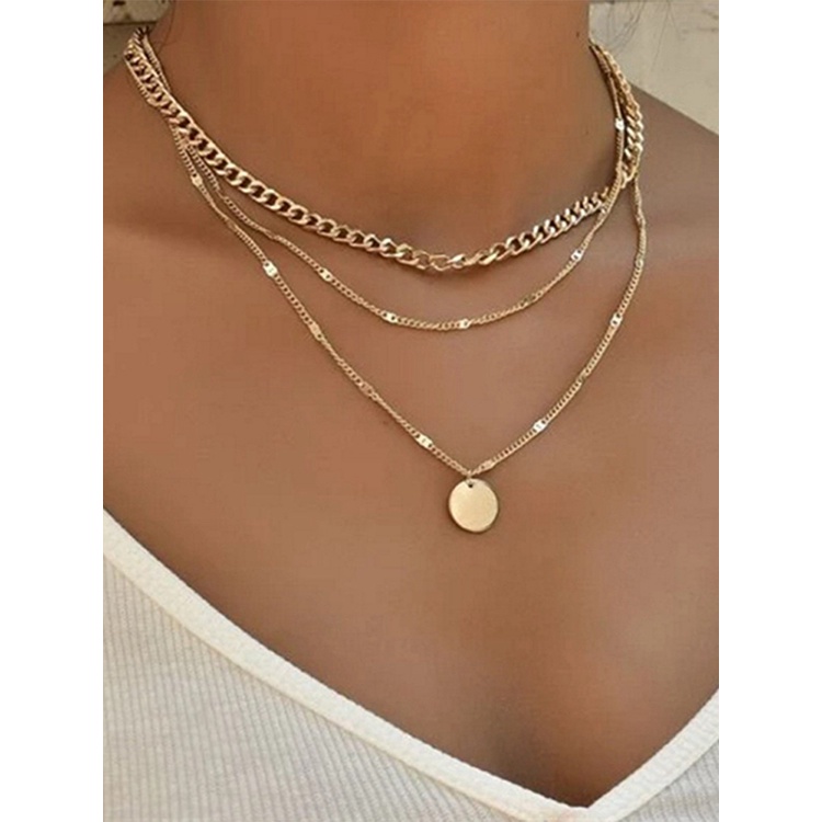 Vòng cổ Nhiều Lớp Đính Đồng Xu Phong Cách Bohemian Thời Trang Cho Nữ