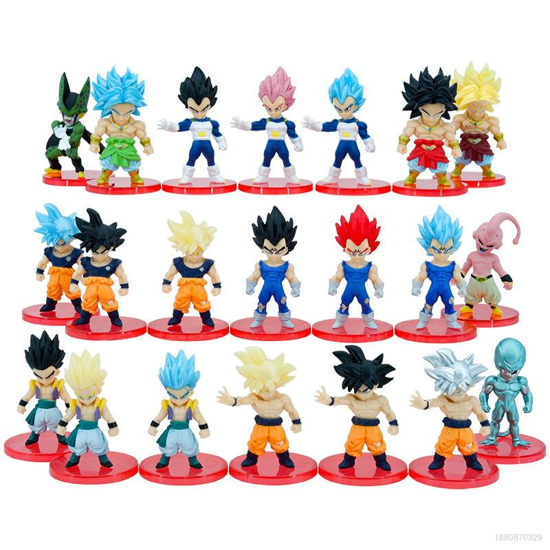 Set 21 Mô Hình Đồ Chơi Nhân Vật Son Goku Vegeta Majin Buu Frieza Cell Trong Phim Bảy Viên Ngọc Rồng
