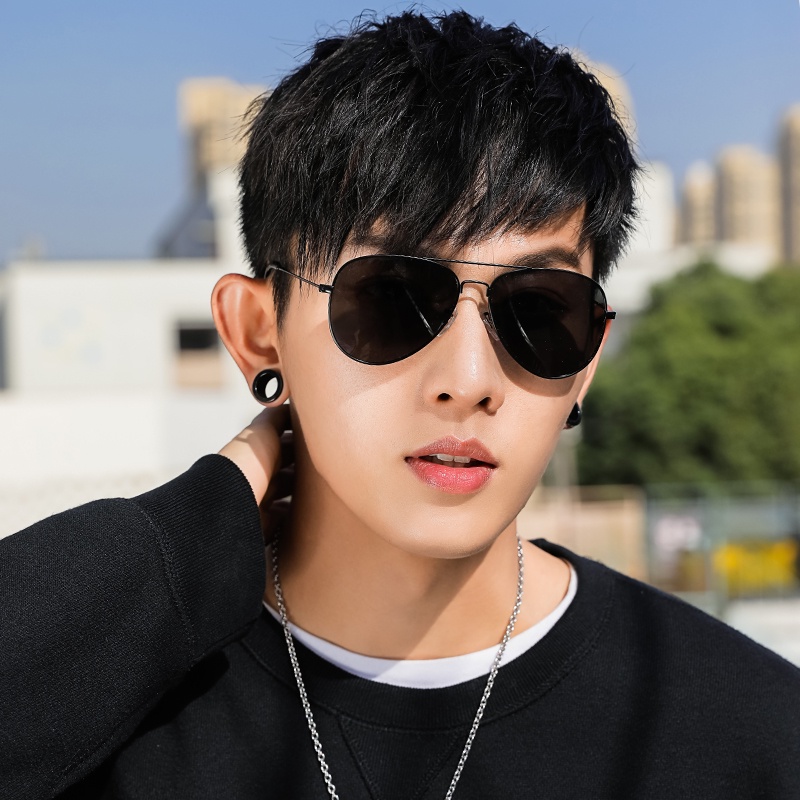 Kính Mát Phân Cực Chống Tia UV400 Gọng Kim Loại Cho Nam