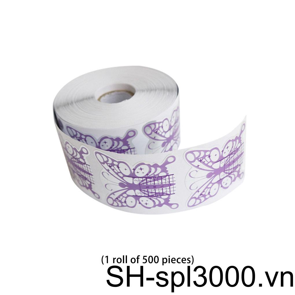 Set 500 Miếng Dán Màu Tím Tự Dính Hỗ Trợ Nối Dài Móng Chuyên Nghiệp Giá Đỡ
