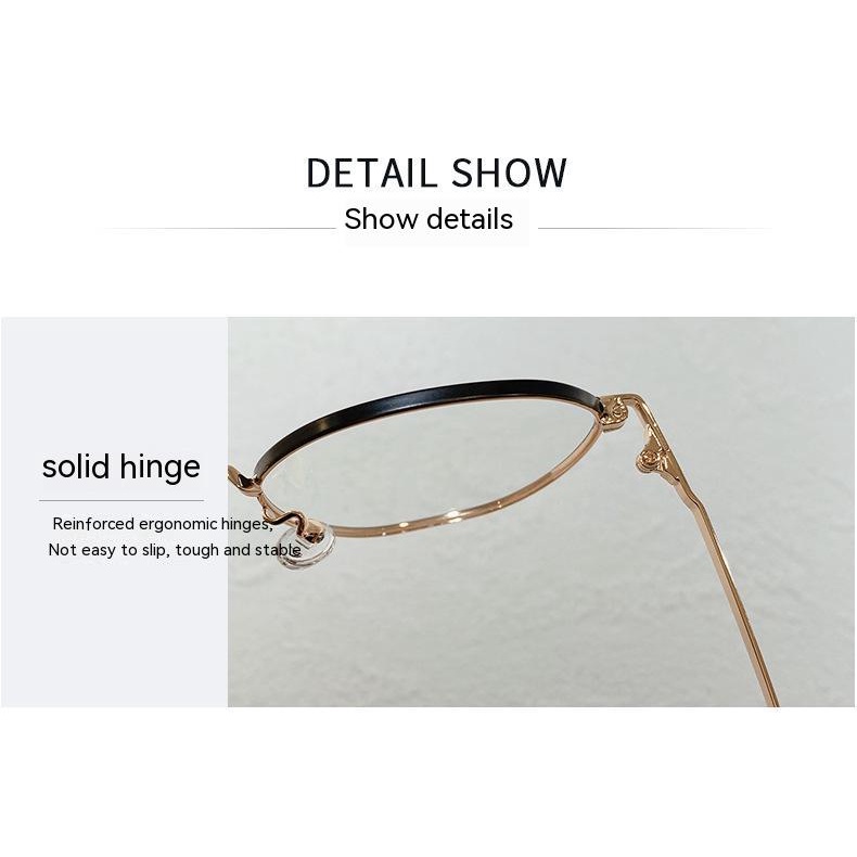 kính kim loại mắt kính thời trang nữ gọng kính kim loại gọng kính tròn