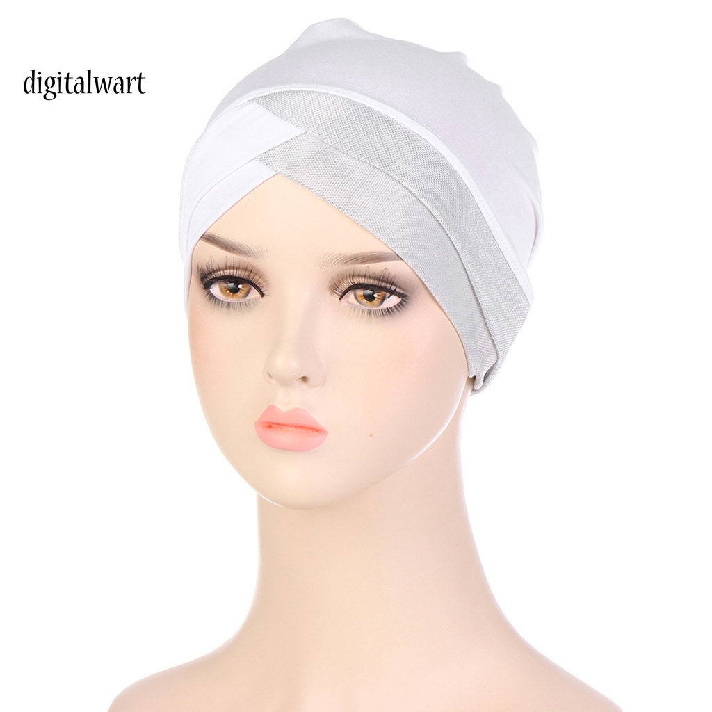 Kỹ Thuật Số| Mũ Trùm Đầu Thiết Kế Đan Chéo Gọn Nhẹ Co Giãn Thời Trang Cho Nữ