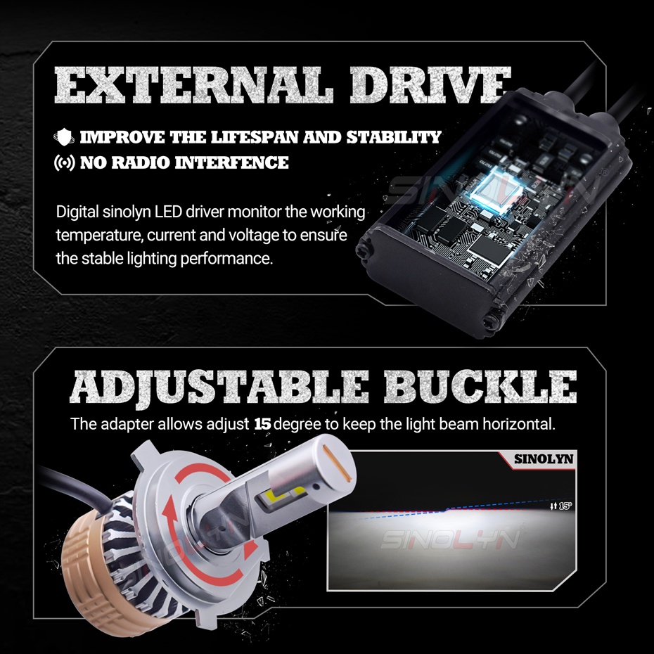 Đèn Pha LED 24V H4 H7 H1 H11 12 Bóng Công Suất Cao 100W Chuyên Dụng Cho Xe Tải / Ô Tô