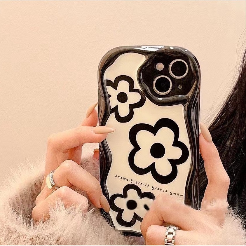 Ốp Điện Thoại TPU Mềm Chống Sốc Họa Tiết Hoa Cho Iphone 14 Plus 13 Pro Max 12 Mini 11 X Xs Xr 8 7