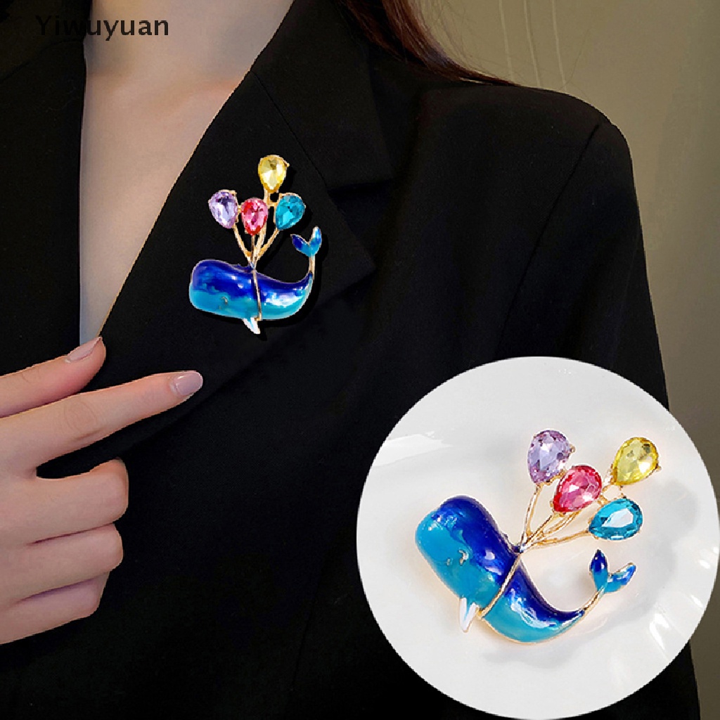 &lt; Yiwuyuan &gt; Ghim Cài Áo Hình Cá Voi Bong Bóng Bay Thời Trang Cho Nữ