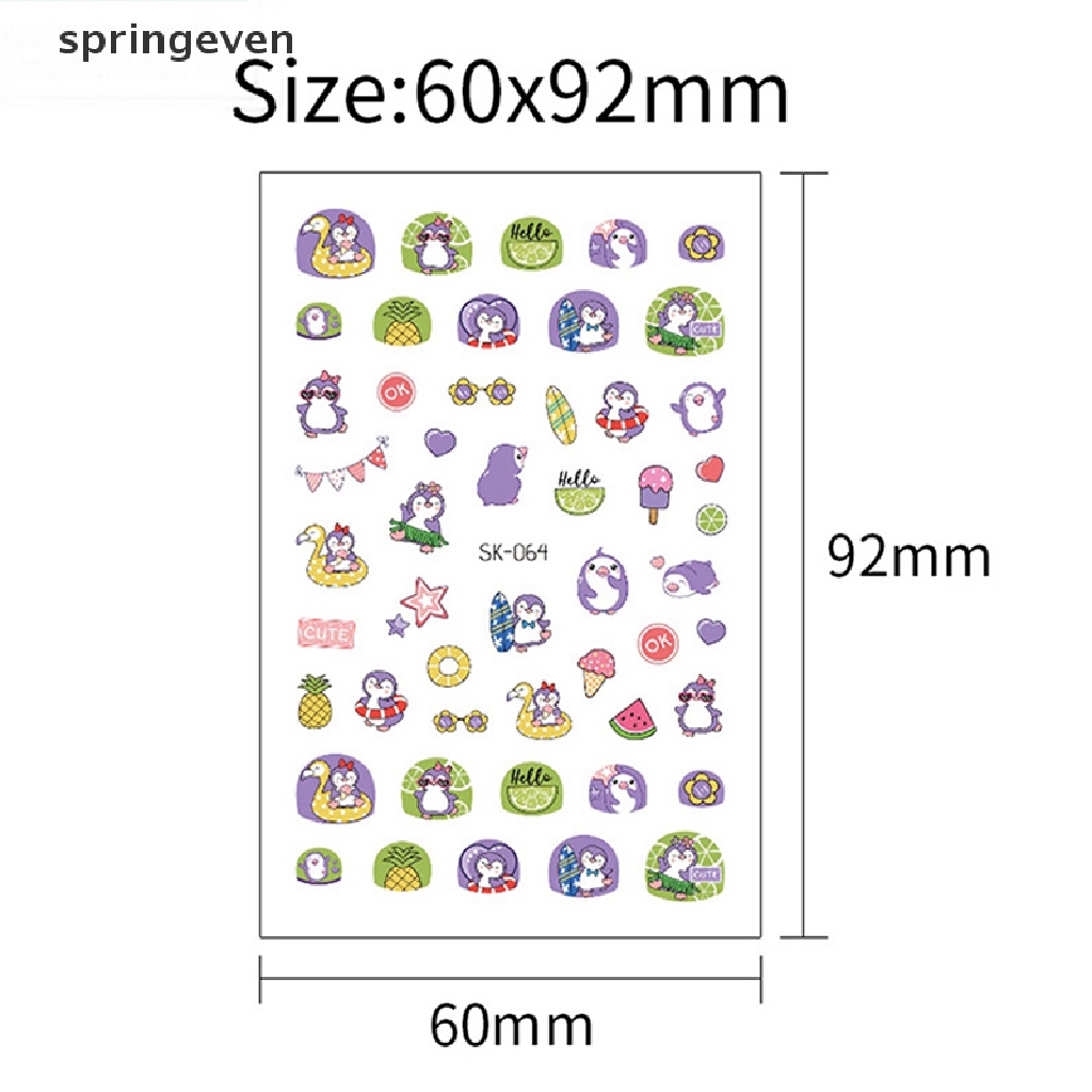 Miếng Dán Trang Trí Móng Tay 3D Hình Động Vật Hoạt Hình Đáng Yêu Dành Cho Trẻ Em