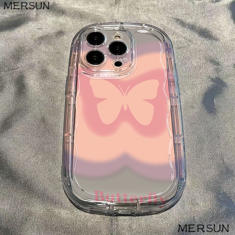 ✅Ốp Điện Thoại Mềm Trong Suốt Chống Sốc In Hình Bướm Hồng Cho Iphone xs xr 1112 148P13 promax 7