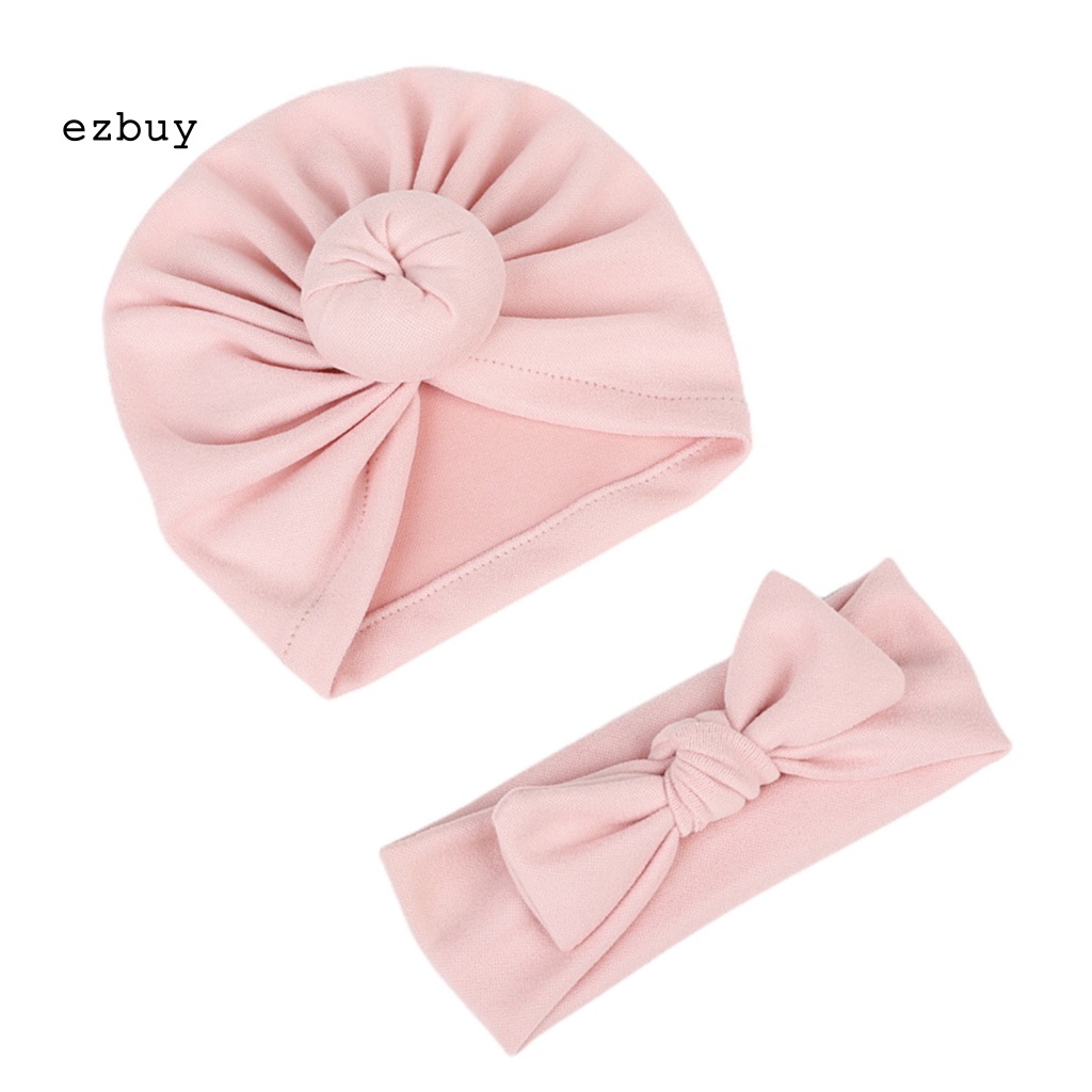 1 Bộ Mũ Vải Chống Mòn Thoải Mái Đính Nơ Thời Trang Mùa Thu Cho Bé Sơ Sinh