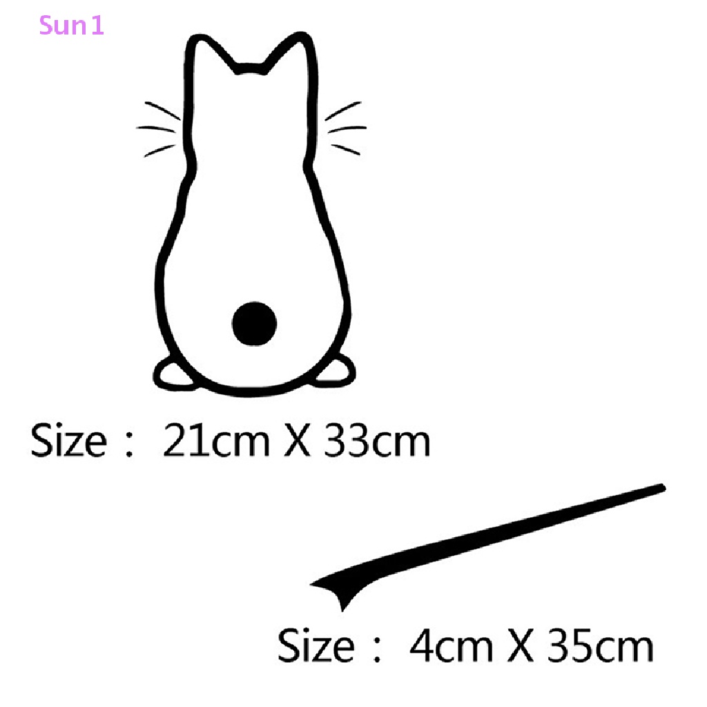 Miếng Dán Vinyl Chống Thấm Nước Hình Mèo Hoạt Hình Vui Nhộn Sun1 > Trang Trí Cần Gạt Nước Phía Sau Xe Hơi